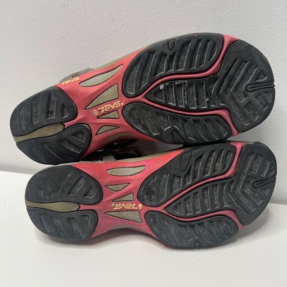 Teva Girls Kids Size 3 Hydro Water Hiking Sandals Pink Grey - Picture 7 of 7